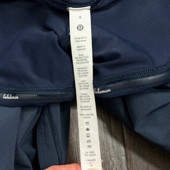 Lululemon Pace Rival Mid-Rise Skirt *Extra Long True Navy - Picture 8 of 9